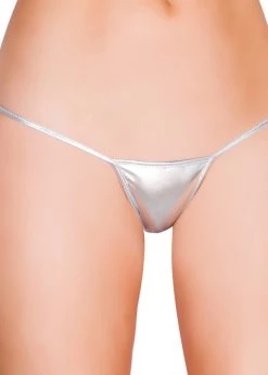 Roma Costume 127LQ - Metallic Low Rise String Back Bottom Rave Wear