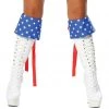 Roma Costume 1454B - Red White And Blue Boot Cuffs SALE!