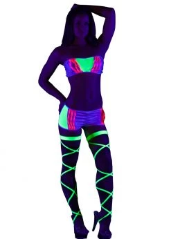 Roma Costume 3239 - Short Set With Vinyl Strip Detail