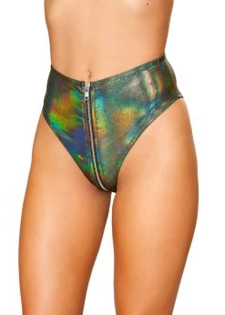 Roma Costume Rave Wear 3538 - 1pc High-Waisted Shorts With Zipper Front Closure