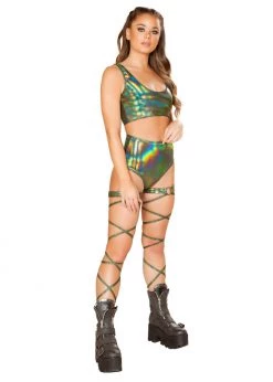 Roma Costume 3609 - 1pc Shimmer High Waisted Shorts