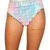 Roma Costume 3718 - White Raindrop Sequin & Shimmer High-Waisted Shorts Rave Wear