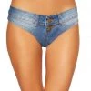 Roma Costume Rave Wear 3773 - Denim Jean Shorts With Belt Loop And Button Front Detail