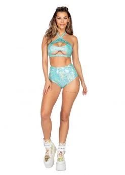 Roma Costume Rave Wear 3839 - 1pc Keyhole Cropped Top 17 Roma Costume Rave Wear 3839 - 1pc Keyhole Cropped Top