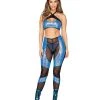 Roma Costume 3803 - 1pc Low Rise Sheer Pants With Sequin Chaps Detail