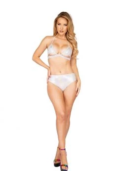 Roma Costume 3894 - 1pc Shimmer Cutout Underboob Triangle Top Rave Wear