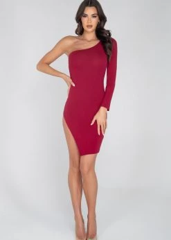 Roma Costume 3950 - Single Shoulder Split Bodycon Dress