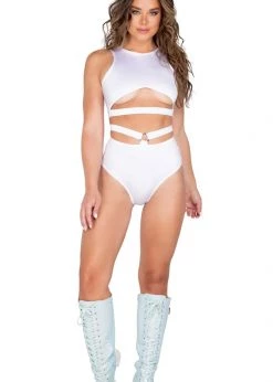 Roma Costume Rave Wear 3971 - High Waisted Ring Detail Shorts