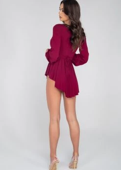 Roma Costume Clubwear 3993 - Long Sleeve Skater Dress With Criss-Cross Strap