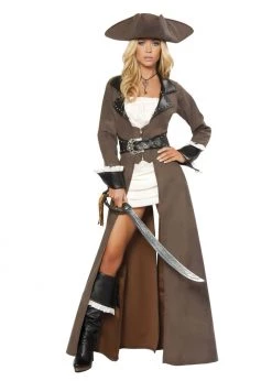 Roma Costume 4242 - Deluxe 4pc Pirate Captain Halloween
