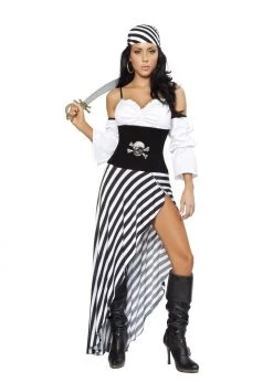 Roma Costume 4244 - 6pc Pirate Lass Halloween