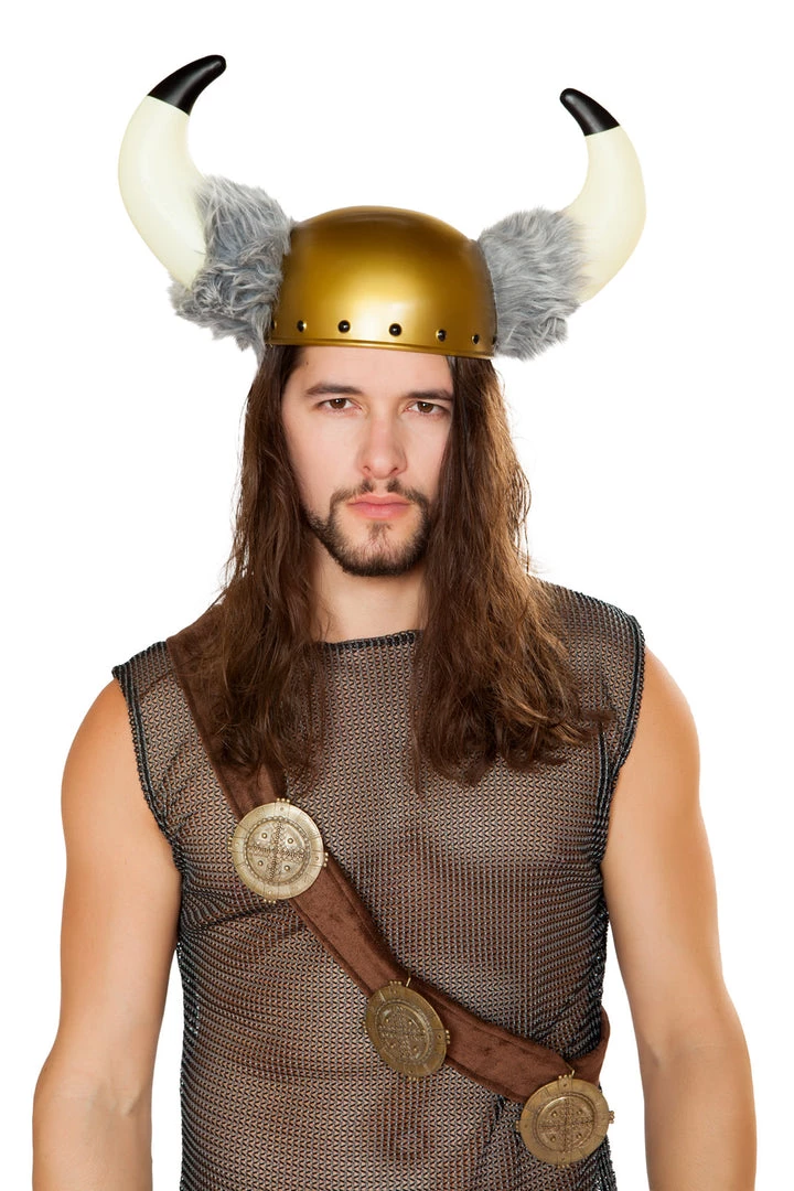 Roma Costume Halloween 4798 - Viking Hat With Faux Fur Detail 1 Roma Costume Halloween 4798 - Viking Hat With Faux Fur Detail