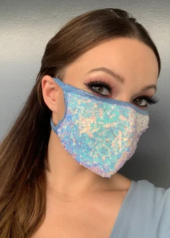 Roma Costume Sequin Face Mask