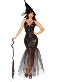 Roma Costume 4910 - 3pc Witch With An Evil Spell Halloween