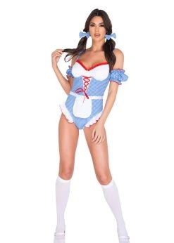 Roma Costume Halloween 5055 - 4pc Gingham Kansas Girl Costume