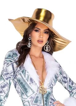 Roma Costume 5072 - Gold Pimp Hat Halloween