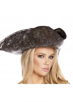 Roma Costume, Inc. Halloween H4566 Skull Embroidered Pirate Hat