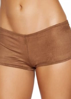 Roma Costume, Inc. SH224 Brown Suede Boy Shorts