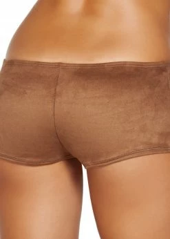 Roma Costume, Inc. SH224 Brown Suede Boy Shorts