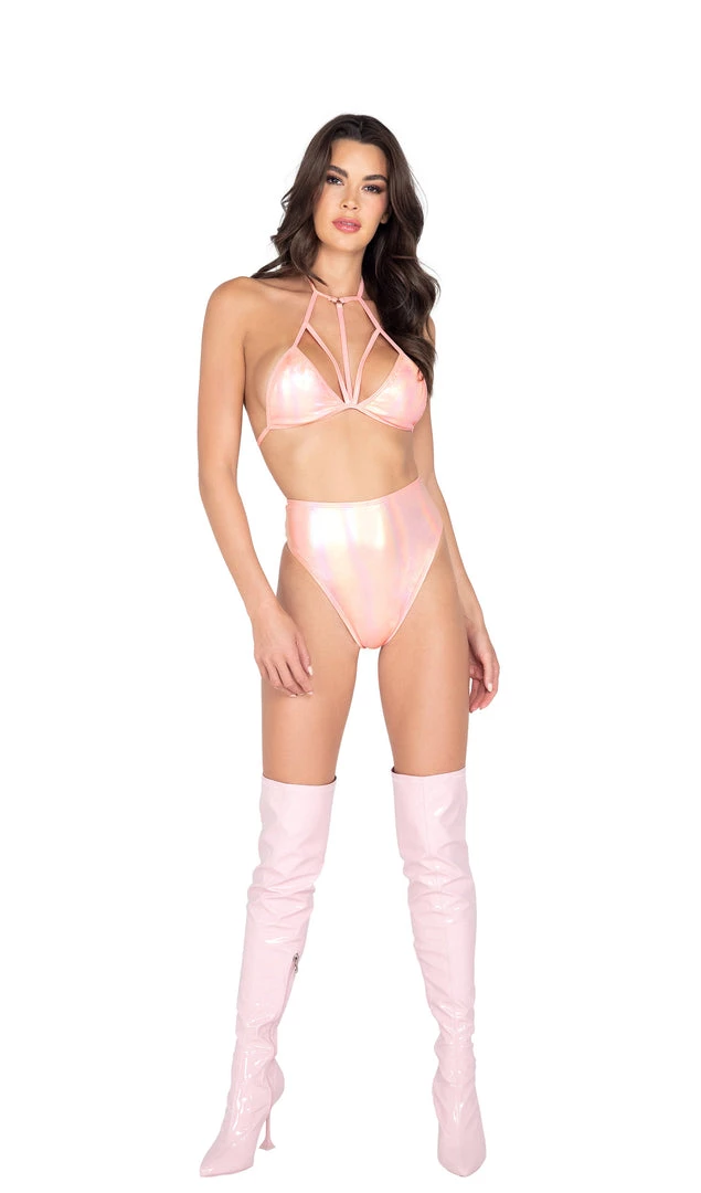 Roma Costume Rave Wear 6002 - Iridescent High Waisted Shorts 1 Roma Costume Rave Wear 6002 - Iridescent High Waisted Shorts