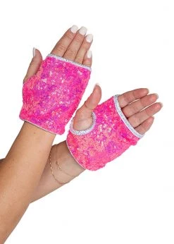 Roma Costume Rave Wear 6042 - Open Finger Sequin Gloves