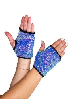 Roma Costume Rave Wear 6042 - Open Finger Sequin Gloves
