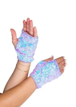 Roma Costume Rave Wear 6042 - Open Finger Sequin Gloves