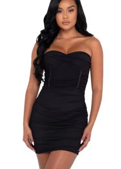 Roma Costume, Inc. 6050 - Tube Ruched Mesh Mini Dress Clubwear