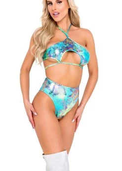 Roma Rave Wear 6059 - Tie-Dye High-Waisted Shorts