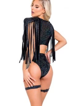 Roma Rave Wear 6074 - Shimmer High-Waisted Shorts & Garter Belt