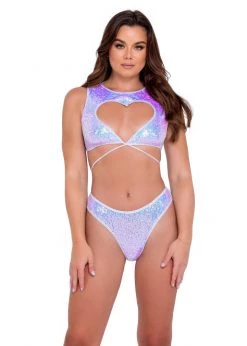 Roma 6097 - Sequin Shorts Rave Wear