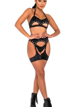 Roma Rave Wear 6121 - Studded Garter Belt Harness