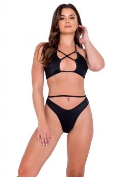 Roma 6135 - High-Waisted Shorts With Cutout Panel Rave Wear