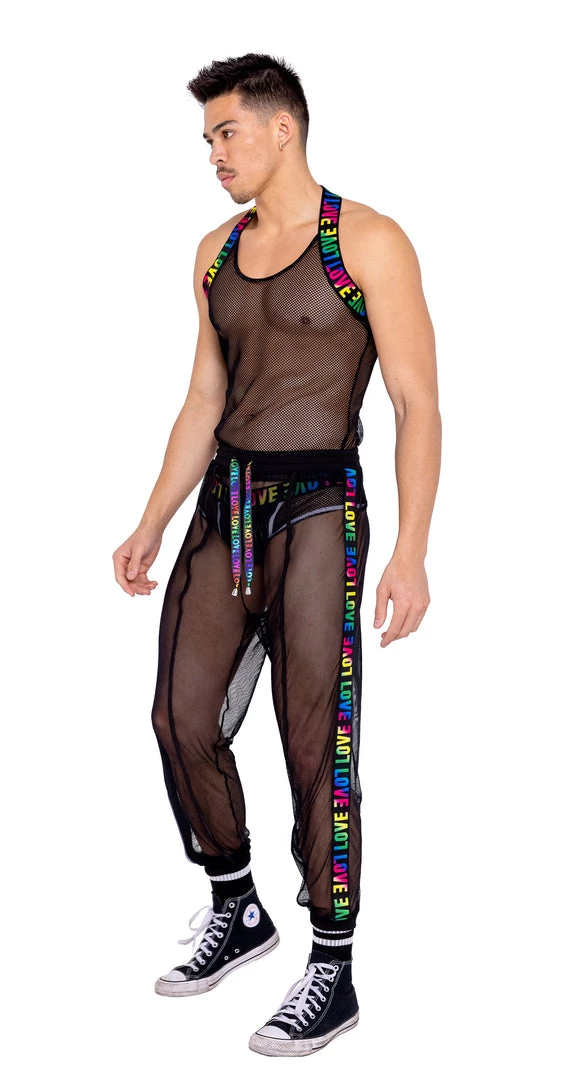 Roma 6150 - Men’s Pride Fishnet Joggers 3 Roma 6150 - Men’s Pride Fishnet Joggers
