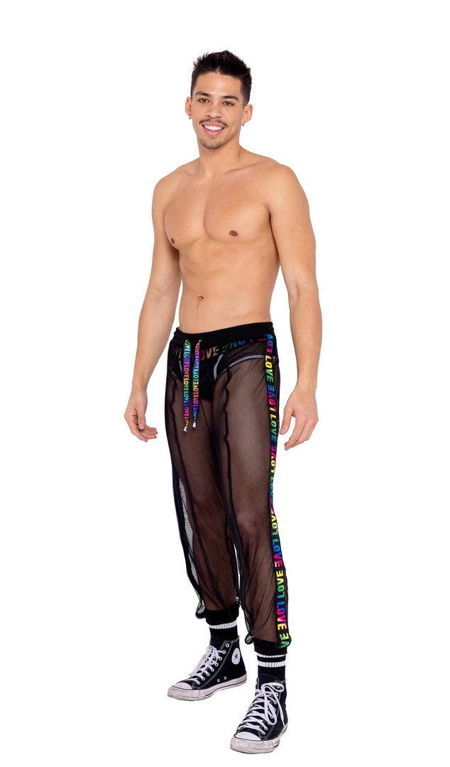 Roma 6150 - Men’s Pride Fishnet Joggers 1 Roma 6150 - Men’s Pride Fishnet Joggers
