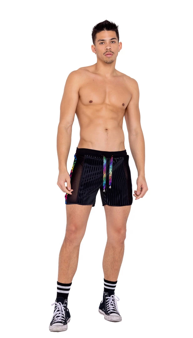 Roma Rave Wear 6151 - Men’s Pride Two-Tone Biker Shorts 1 Roma Rave Wear 6151 - Men’s Pride Two-Tone Biker Shorts