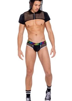 Roma 6154 - Men’s Briefs With Fishnet Panel Rave Wear 6 Roma 6154 - Men’s Briefs With Fishnet Panel Rave Wear