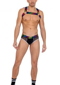 Roma Rave Wear 6155 - Men’s Pride LOVE Elastic Harness