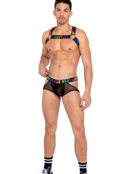 Roma Rave Wear 6162 - Men’s Pride Fishnet Jockstrap