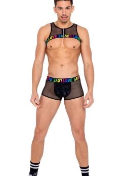 Roma 6160 - Men’s Pride Fishnet Harness