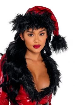 Roma Costume, Inc. C201 - Vinyl & Faux Fur Santa Hat