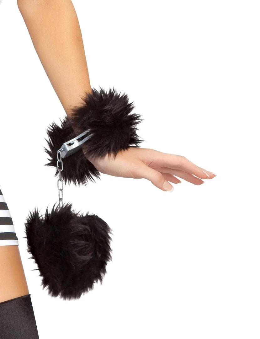 Roma Costume, Inc. CU101 - Fur Trimmed Handcuffs 1 Roma Costume, Inc. CU101 - Fur Trimmed Handcuffs
