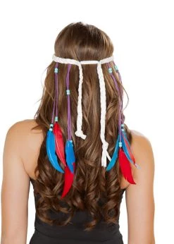 Roma Costume H4724 - White Indian Headband SALE!