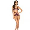 Roma Confidential LI325 - Strappy Crotchless Teddy With Underwire Support