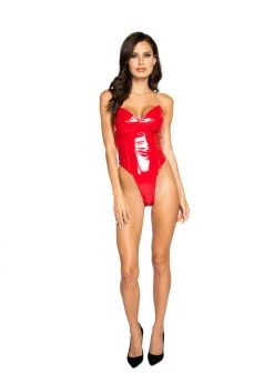 Roma Confidential Lingerie LI363 - High-Cut Vinyl Bodysuit