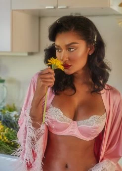 Roma Confidential Lingerie LI394 - 2pc Lace & Satin Underwire Bra Set