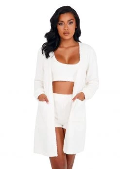 Roma Confidential LI411 - 1pc Cozy & Comfy Fuzzy Robe With Pockets