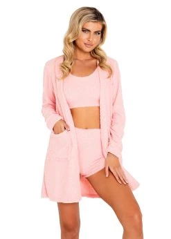 Roma Confidential LI411 - 1pc Cozy & Comfy Fuzzy Robe With Pockets