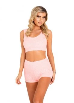 Roma Confidential Lingerie LI412 - 2pc Cozy & Comfy Fuzzy Short Set