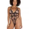 Roma Confidential LI458 - Embroidery High-Cut Teddy Lingerie